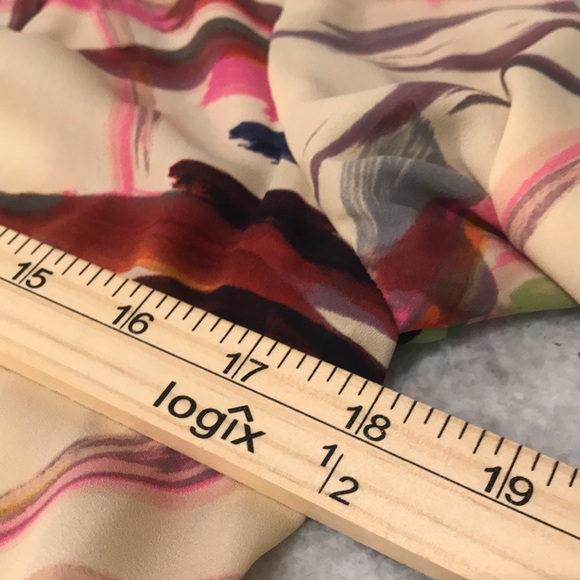 HD in Paris Top Womens 2 Silky Multicolor Anthropolgie Wrap Blouse Artsy Boho - Picture 8 of 10